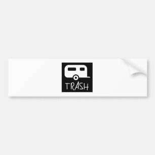 White Trailer Park Trash Poor Dumb Redneck Bumper Sticker