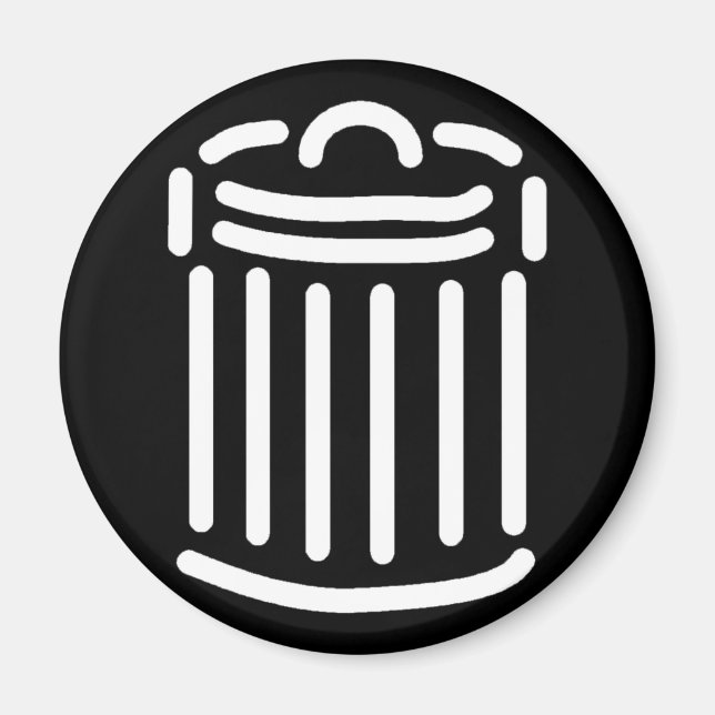 White Trash Can Symbol Magnet (Front)