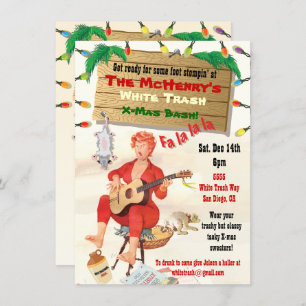 White Trash Christmas Bash Invitations