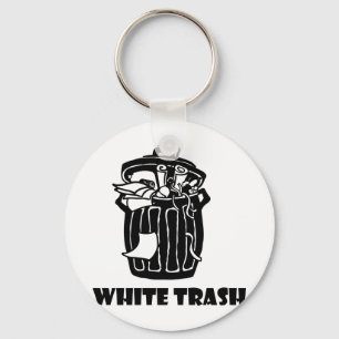 White Trash Garbage Can Keychain