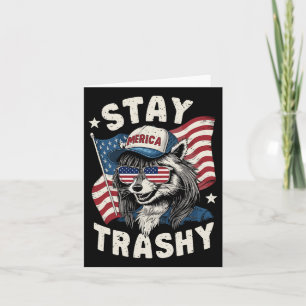 White Trash Party Attire Redneck Raccoon Stay Tras Card