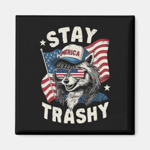 White Trash Party Attire Redneck Raccoon Stay Tras Magnet
