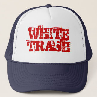 WHITE TRASH TRUCKER HAT