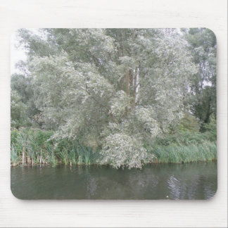 White Tree and River Landscape Mousepad