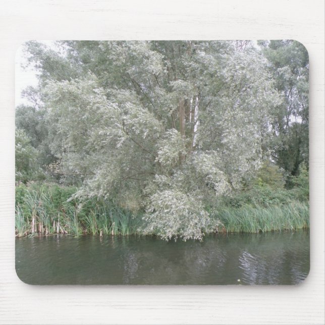 White Tree and River Landscape Mousepad (Front)