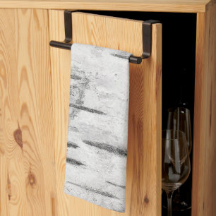 White Tree Birch Bark Rustic Kitchen Towel