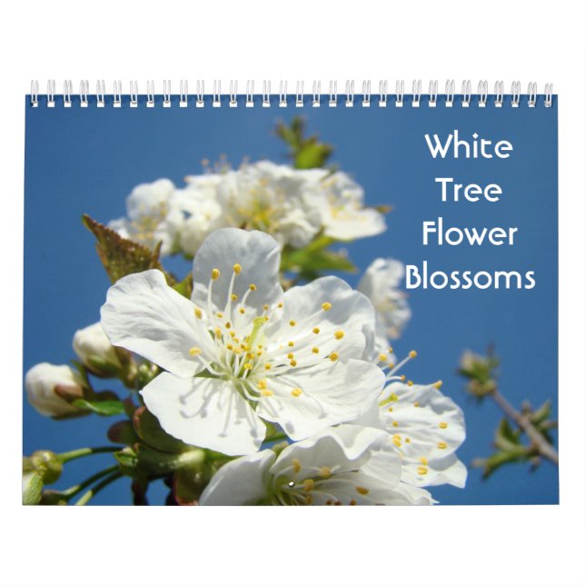 White Tree Flower Blossoms Calendars Photography (Cover)