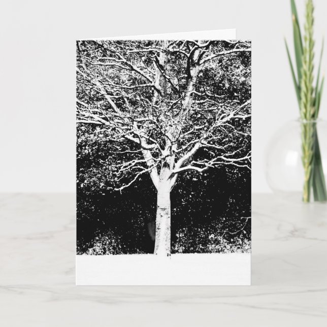 White Tree Holiday Card (Front)