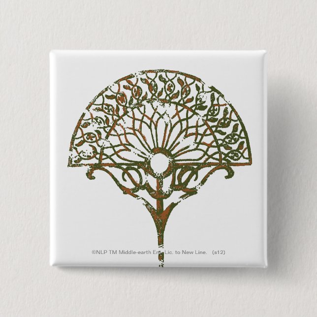 White Tree of Númenor 2 Inch Square Button (Front)