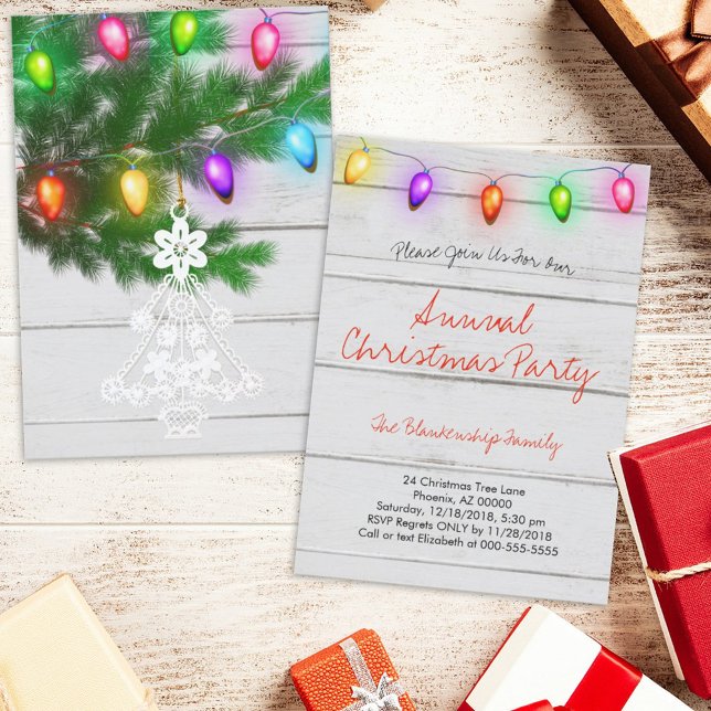 White Tree Ornament Vintage Lights Template (Creator Uploaded)