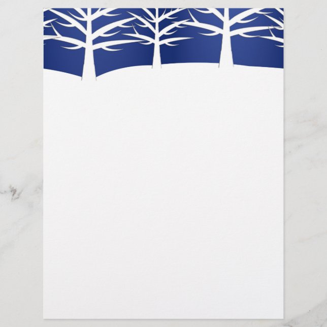 White Tree Sihouette Elegant Christmas (Front)