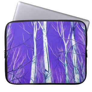 White Trees Intense Blue Sky In February Laptop Sleeve