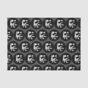 White Trex the Boss Dino Tissue Paper