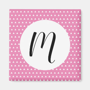 White triangle pattern magnet