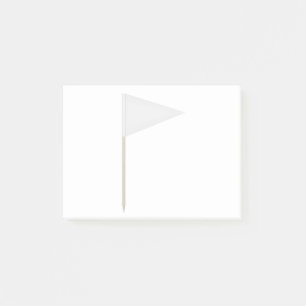 White triangle toothpick flag post-it notes