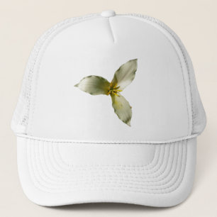 White Trillium Flower Spring Wildflower Trucker Hat