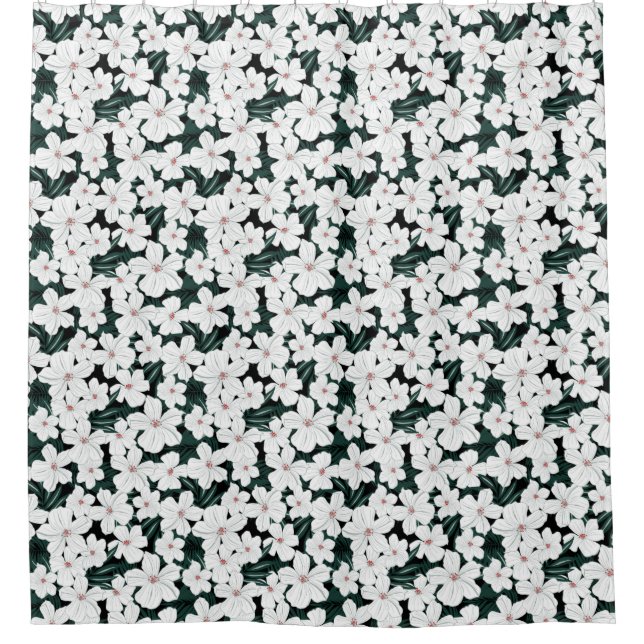 White Tropical Flowers Pattern (Front)