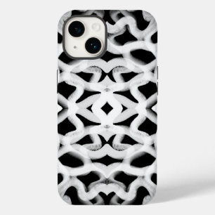 White Tubular Piping On Black  Case-Mate iPhone 14 Case