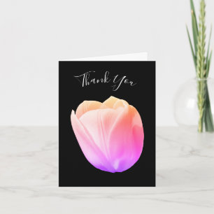 White Tulip Flower Customizable Thank You Card