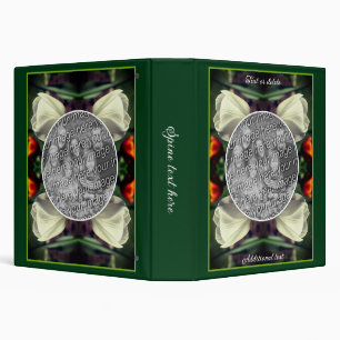 White Tulip Flower Personalized Add Your Own Photo Binder
