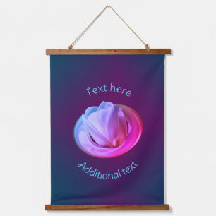 White Tulip Petals Tinted Abstract Floral    Hanging Tapestry