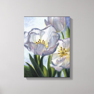 “White Tulips” Canvas Print