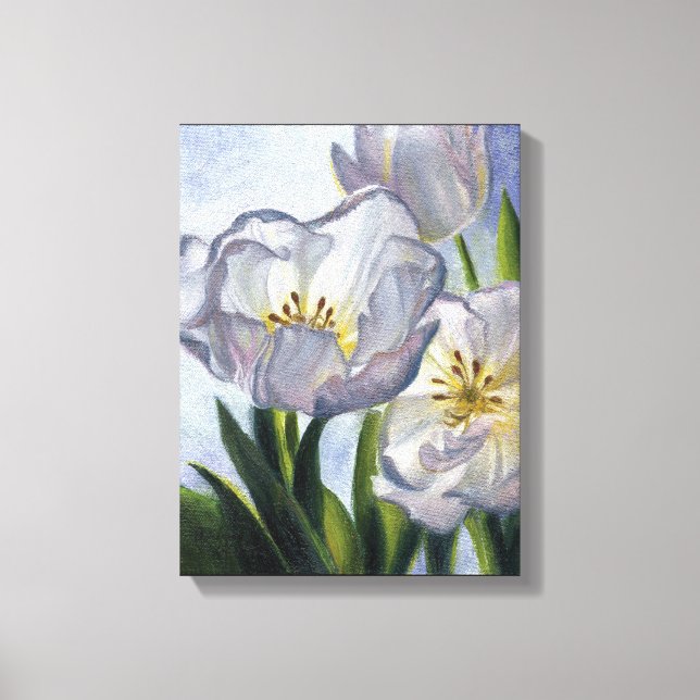 “White Tulips” Canvas Print (Front)