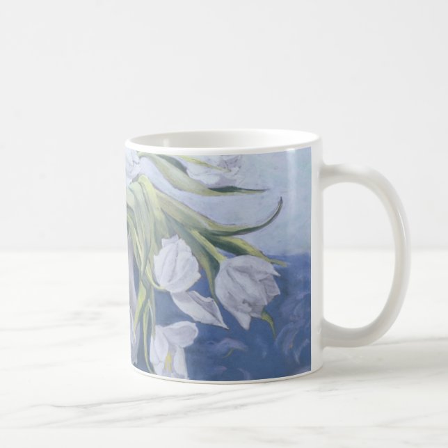 White Tulips Coffee Mug (Right)