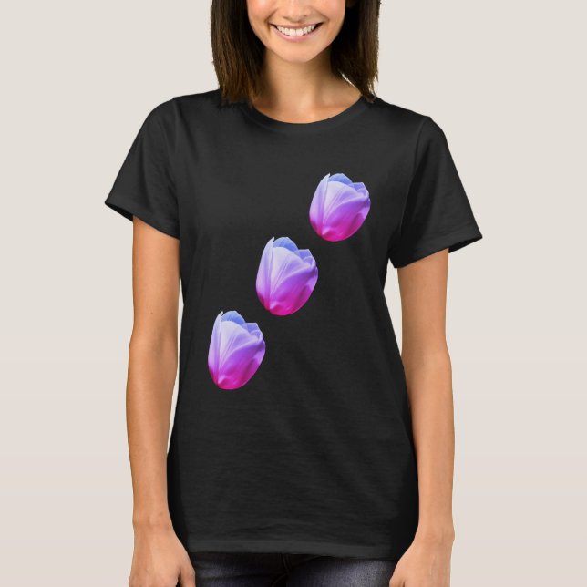 White Tulips Flowers T-Shirt (Front)