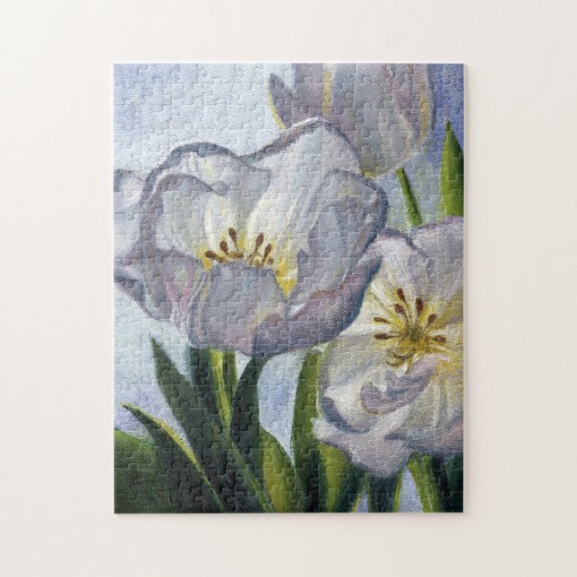 “White Tulips” Jigsaw Puzzle (Vertical)