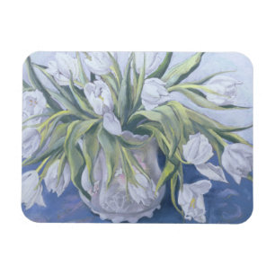 White Tulips Magnet