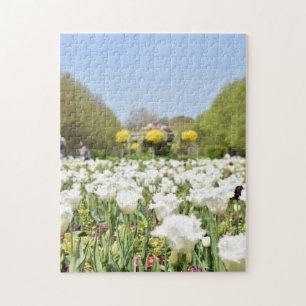White Tulips Regent's Park Flowers London England Jigsaw Puzzle