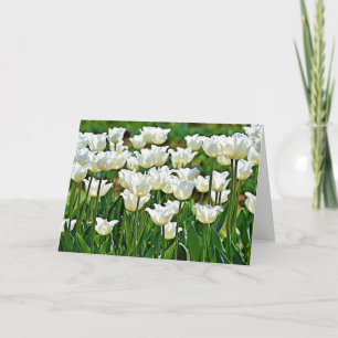 White Tulips Scripture Card John 1:16