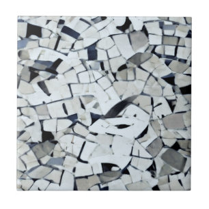 White tumbled pattern grey  tile
