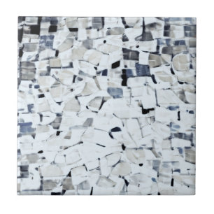 White tumbled pattern grey tile