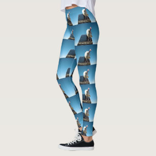 White Turkey Dimensional Popout Art, Leggings