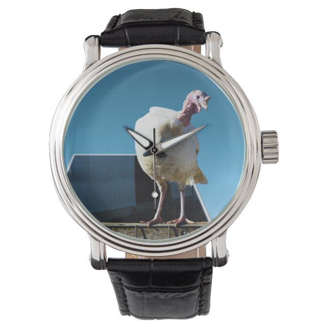 White Turkey Dimensional Popout Art, Watch (Front)