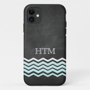White & Turquoise Chevron iPhone 5 Case