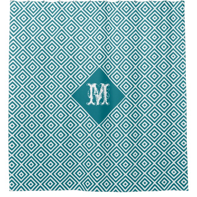 White & Turquoise Geometric Modern Pattern (Front)