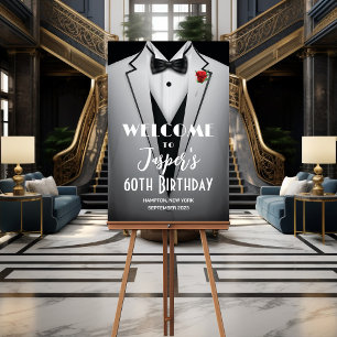 White Tuxedo Black Tie Event Foam Poster Board