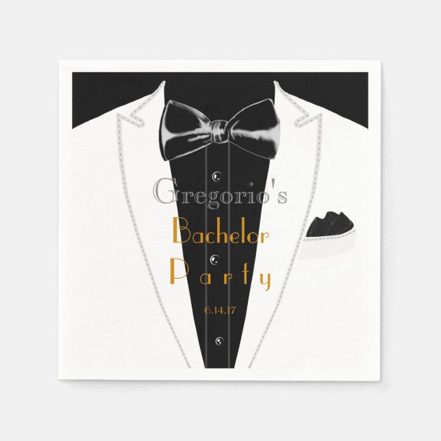 White tuxedo napkin (Front)