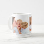 White Two Photo Collage With Custom Message Coffee Mug<br><div class="desc">This mug features two of your favourite photos and a custom message underneath. Perfect for holidays, graduations, birthdays, or just to say I love you.</div>