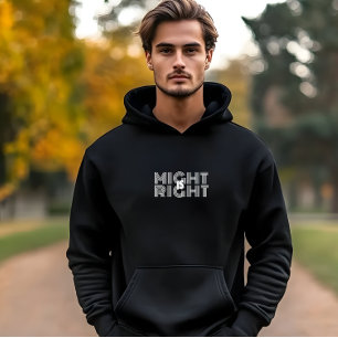 White typography inspirational right quote hoodie