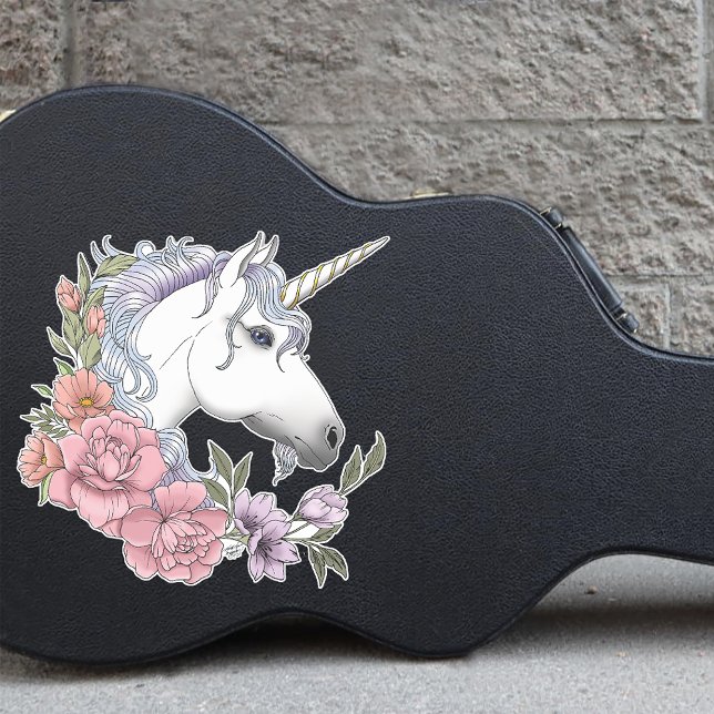 White Unicorn and Flowers (Creator Uploaded)