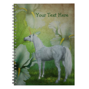 White Unicorn Lys Imaginaire Horse Carnet