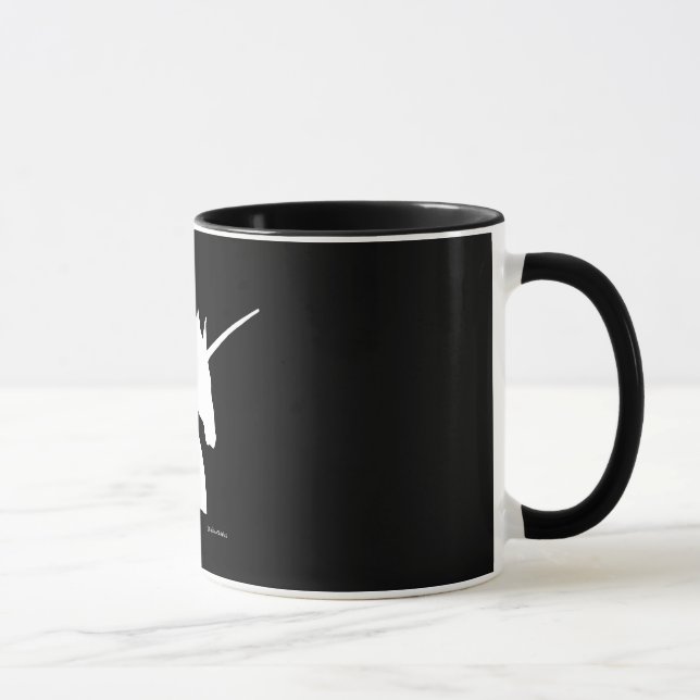 "White Unicorn Sigil" Black Mug (Right)