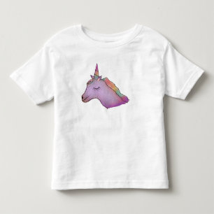 White unicorn tee for toddlers
