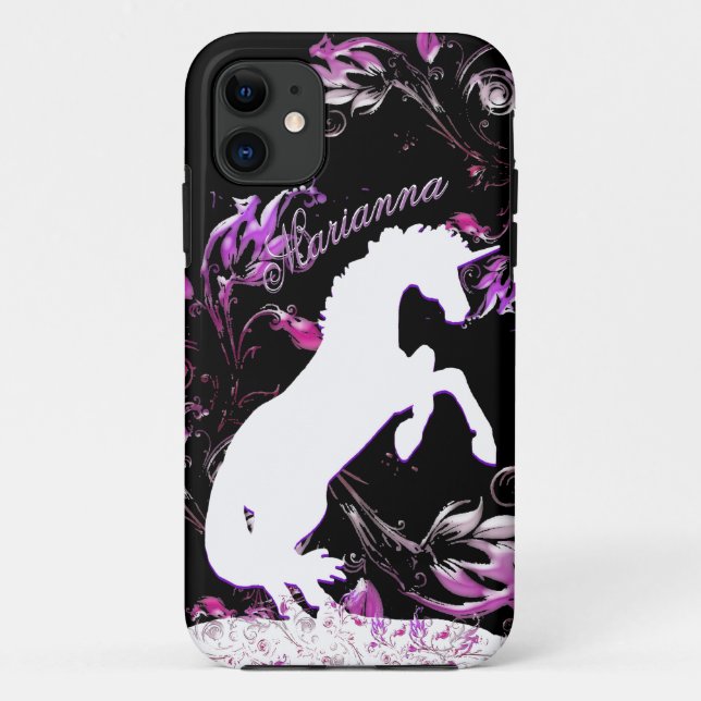 White Unicorn V (Colourful Splash/personalize) Case-Mate iPhone Case (Back)