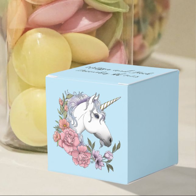 White Unicorn Wedding Favor Box (Creator Uploaded)