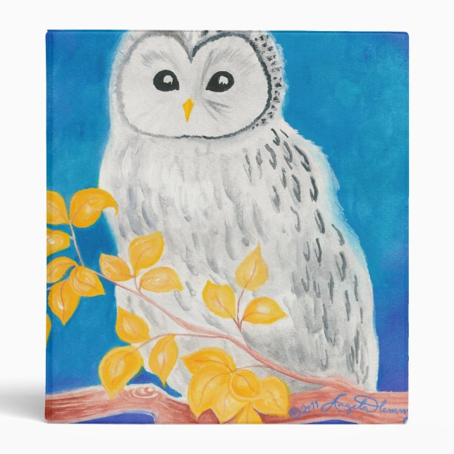 White Ural Owl Binder (Front)